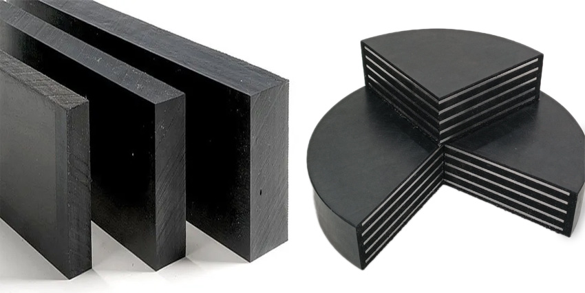 Rubber bridge bearing pad